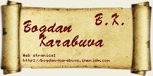 Bogdan Karabuva vizit kartica